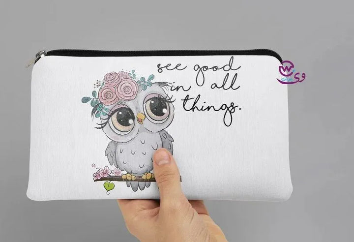 Canvas - Pencil Case -Cute owl - WE PRINT