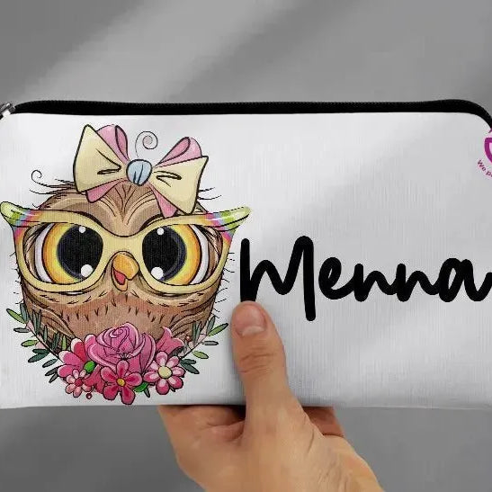 Canvas - Pencil Case -Cute owl - WE PRINT