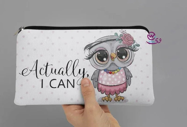 Canvas - Pencil Case -Cute owl - WE PRINT