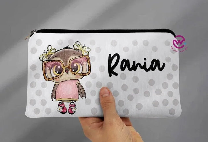 Canvas - Pencil Case -Cute owl - WE PRINT