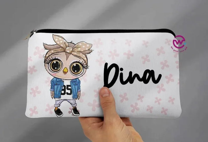 Canvas - Pencil Case -Cute owl - WE PRINT