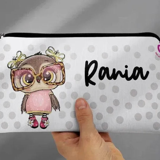 Canvas - Pencil Case -Cute owl - WE PRINT