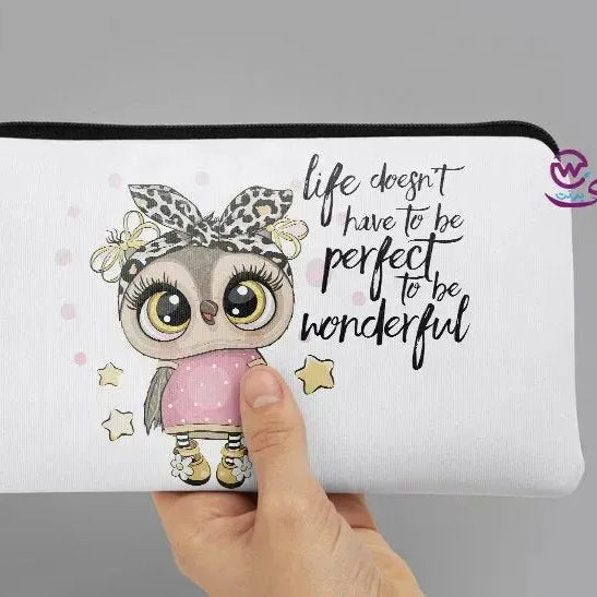 Canvas - Pencil Case -Cute owl - WE PRINT