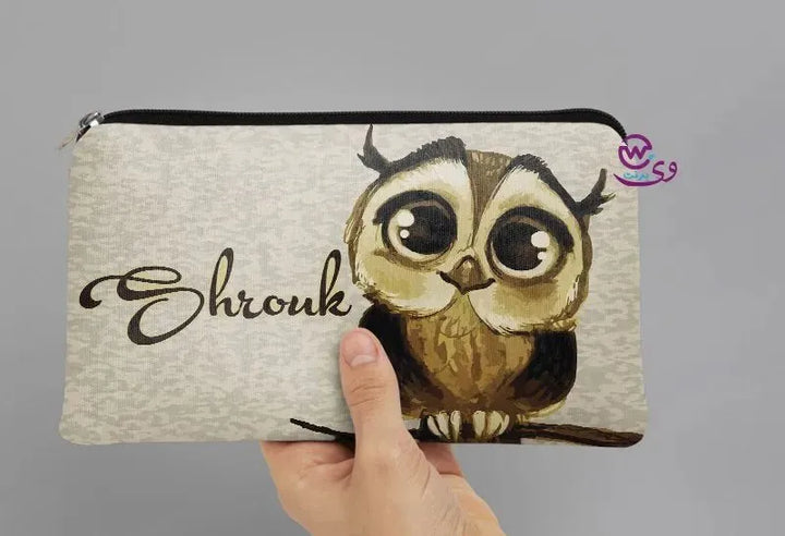 Canvas - Pencil Case -Cute owl - WE PRINT