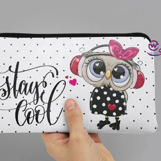 Canvas - Pencil Case -Cute owl - WE PRINT