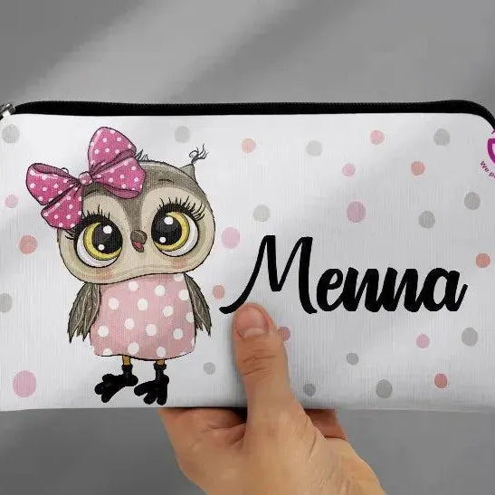 Canvas - Pencil Case -Cute owl - WE PRINT