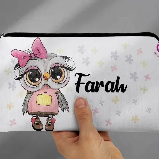 Canvas - Pencil Case -Cute owl - WE PRINT