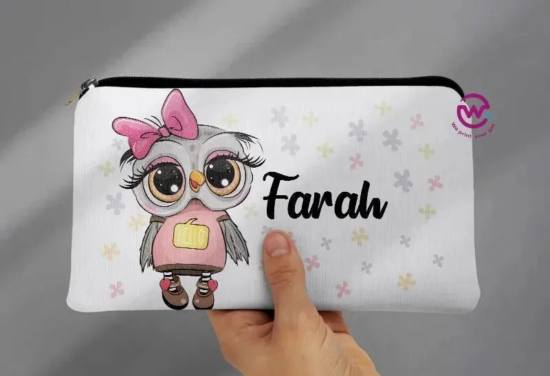 Canvas - Pencil Case -Cute owl - WE PRINT