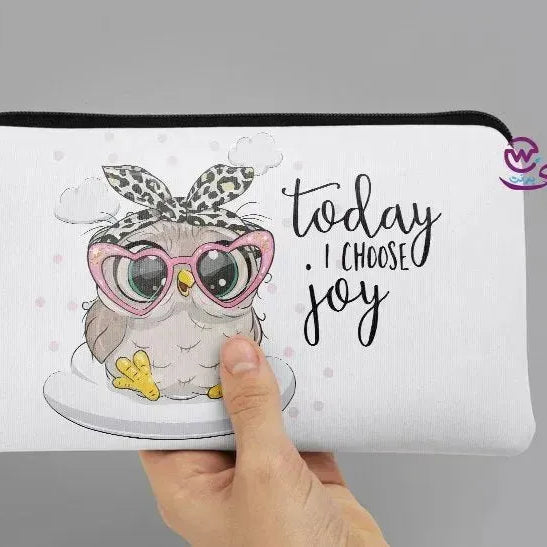 Canvas - Pencil Case -Cute owl - WE PRINT