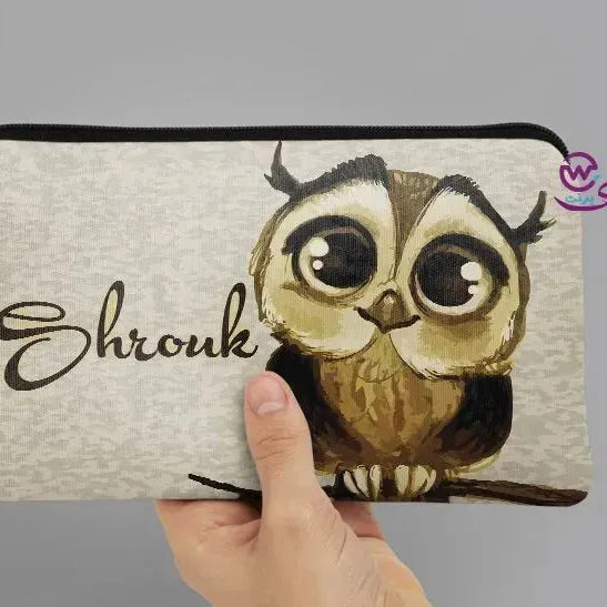 Canvas - Pencil Case -Cute owl - WE PRINT
