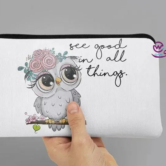 Canvas - Pencil Case -Cute owl - WE PRINT
