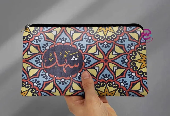 Canvas - Pencil Case -Names & Mandala - WE PRINT