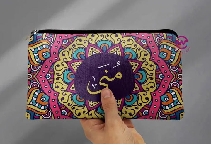 Canvas - Pencil Case -Names & Mandala - WE PRINT