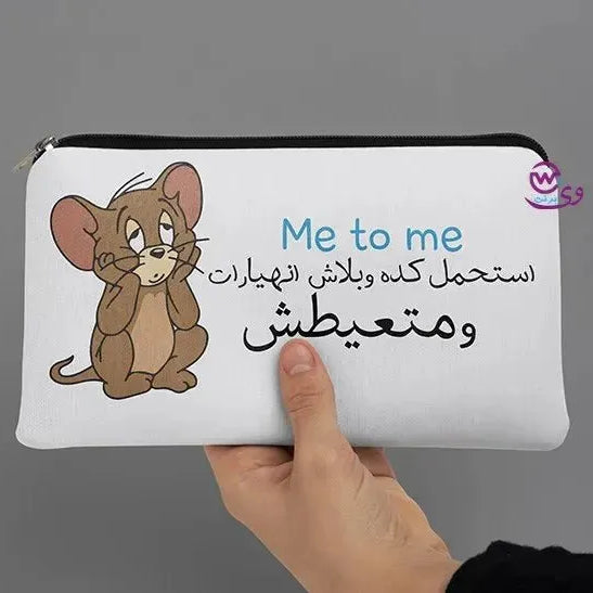 Canvas - Pencil Case -sarcasm memes - WE PRINT