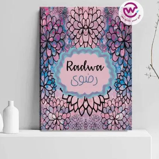 Canvas wall Frame - Names - WE PRINT