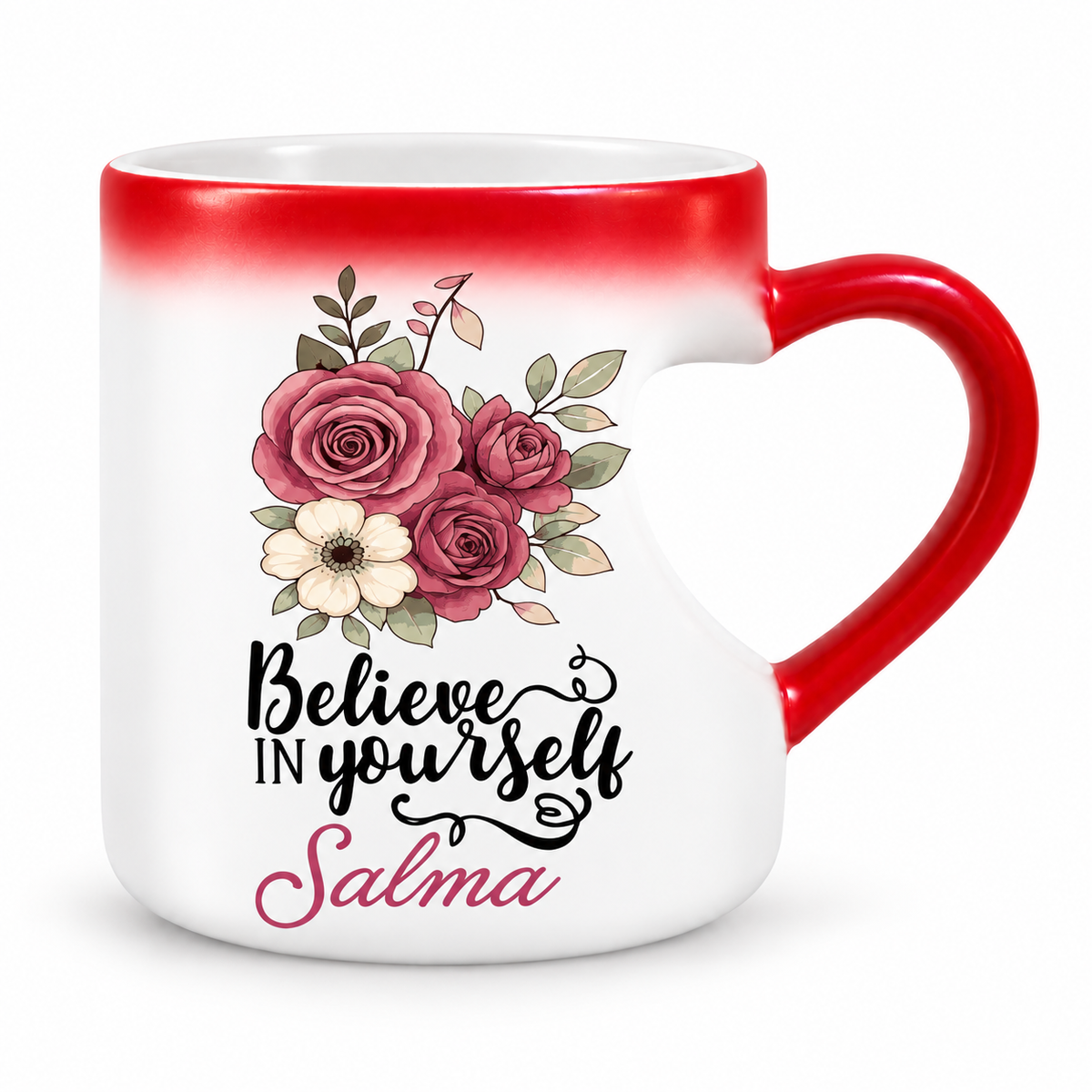 Magic Heart Handle Mug – Inspirational Floral Designs | 350 ml