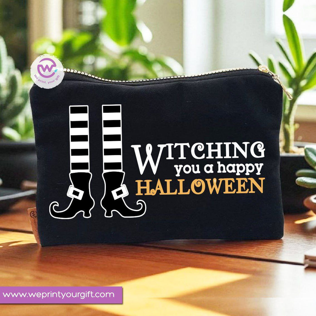 Halloween Makeup Bag & Pencil Case – Spooky Cotton Pouch with Fun Designs