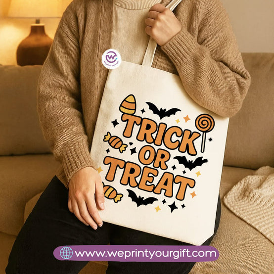 Halloween Canvas Tote Bag – Spooky Egyptian-Inspired Designs | Heavy Canvas Fabric