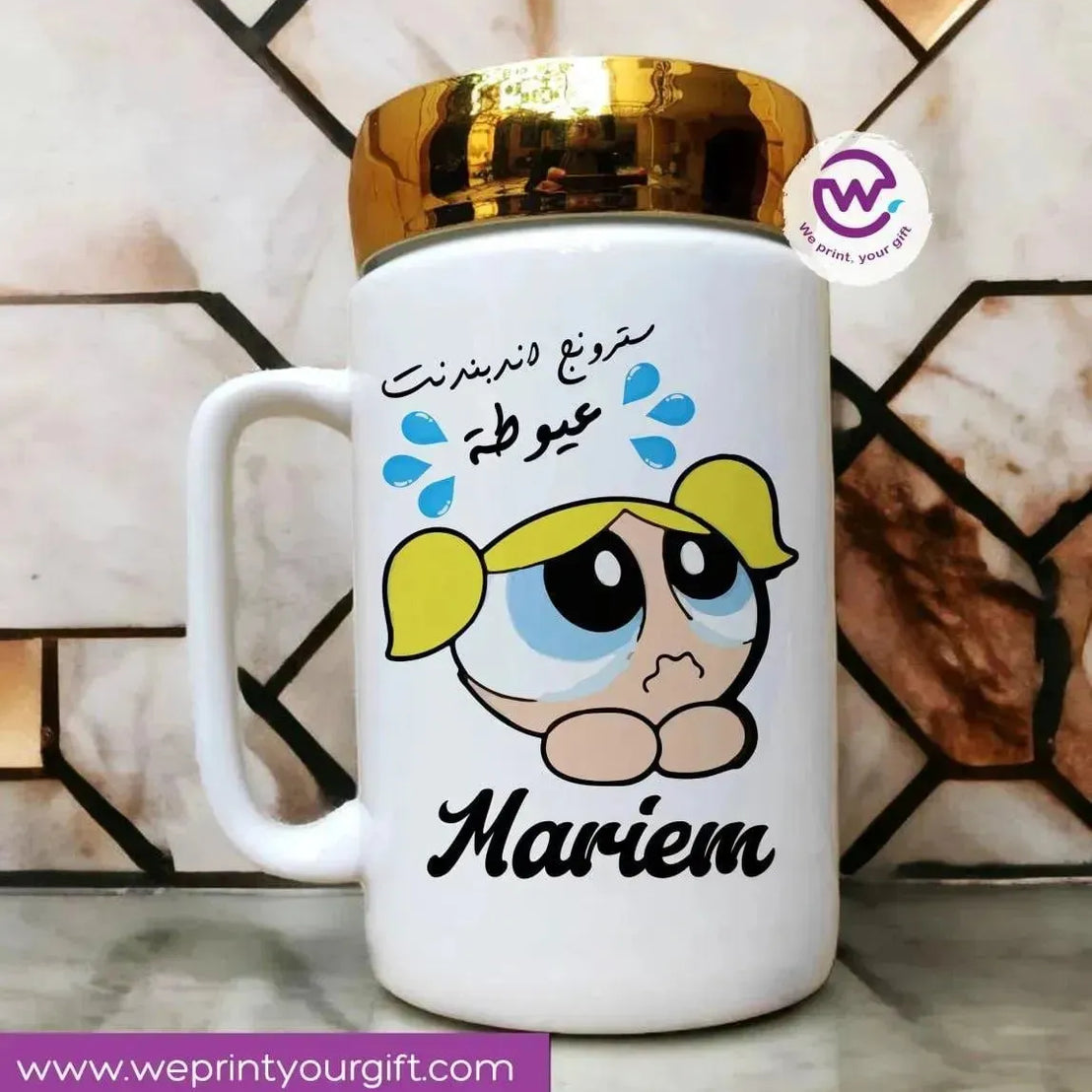 Ceramic Mug With Mirror Lid - Comics - WE PRINT