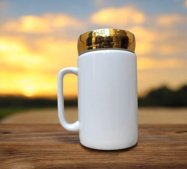 Ceramic Mug With Mirror Lid - Customization Option - WE PRINT