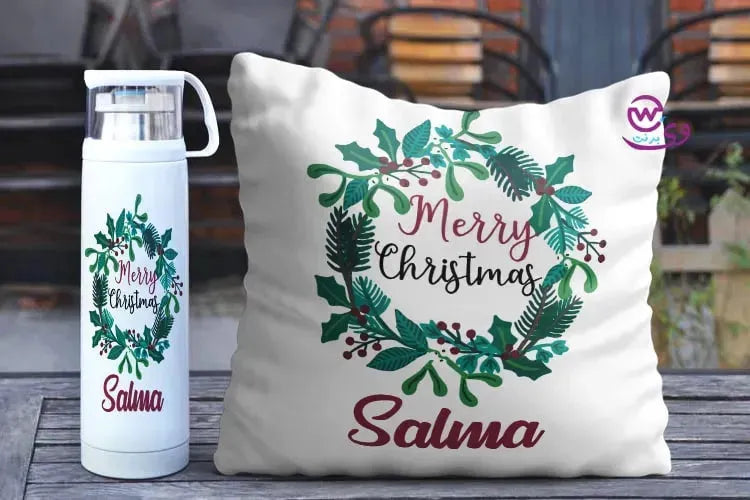 Christmas set (Cushion + Thermos) - WE PRINT