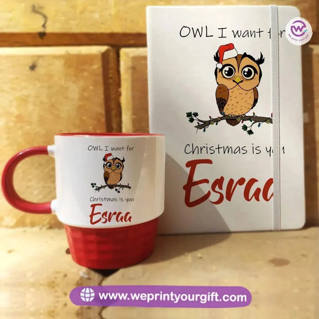 Christmas Set (Ribbed Mug + Rubber Notebook) - WE PRINT