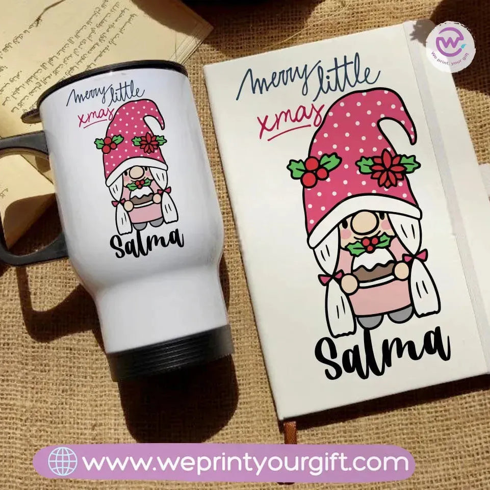 Christmas set (Travel mug +Rubber notebook) - WE PRINT