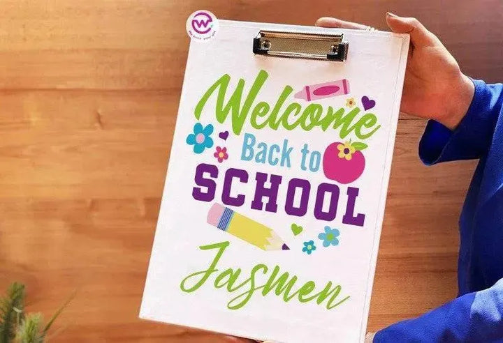 Clipboard- welcome back to school - WE PRINT