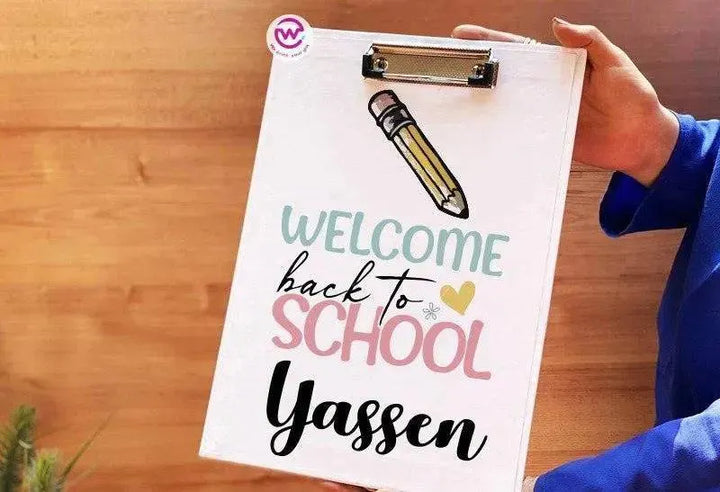 Clipboard- welcome back to school - WE PRINT