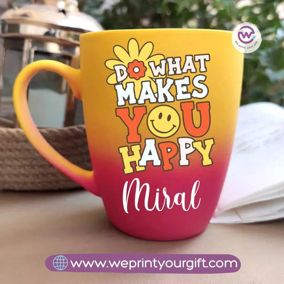 Colored Ceramic Mug-Motivational quotes - WE PRINT