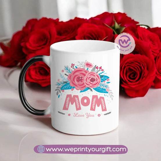Colored Handle Ceramic Mug- Mom designs - WE PRINT
