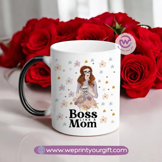 Colored Handle Ceramic Mug- Mom designs - WE PRINT