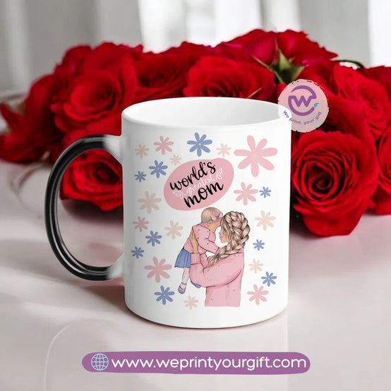 Colored Handle Ceramic Mug- Mom designs - WE PRINT