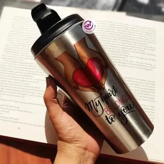 Conical Thermal Starbucks Mug -silver- Valentine's Day - WE PRINT