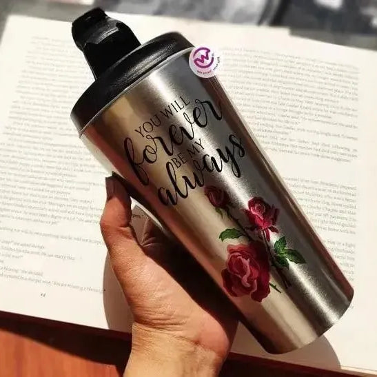 Conical Thermal Starbucks Mug -silver- Valentine's Day - WE PRINT