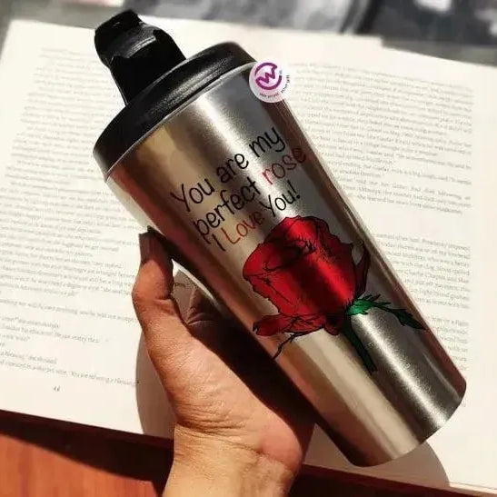 Conical Thermal Starbucks Mug -silver- Valentine's Day - WE PRINT