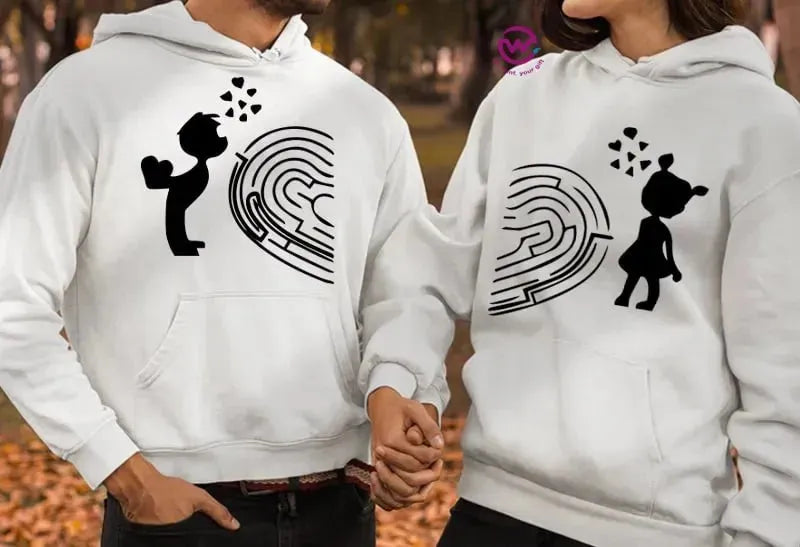 Couple Hoodie-Couples Icons - WE PRINT