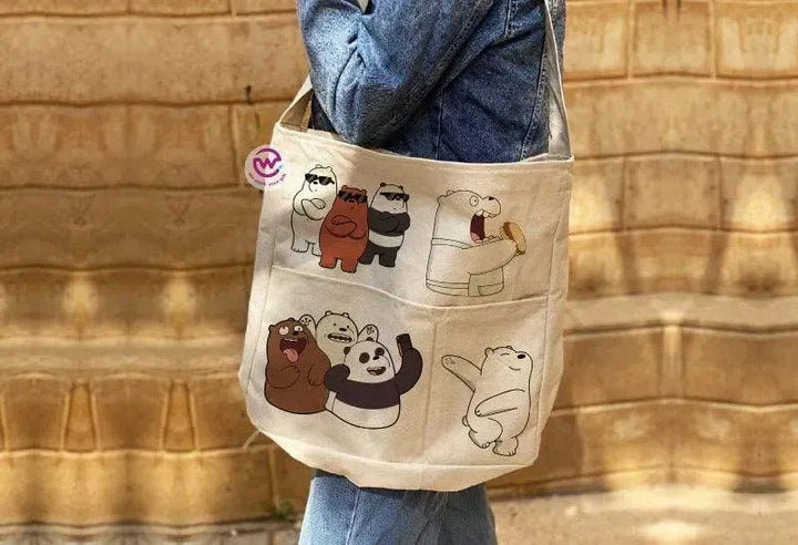 Cross Tote Bag - Three Bears - WE PRINT