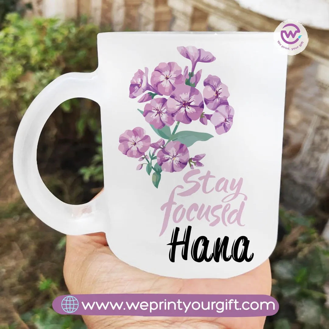 Custom Mug-Matt Glass Mug- Floral - WE PRINT