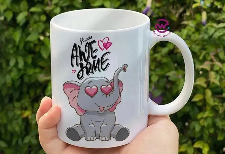 Custom Mugs-Ordinary-Elephant Designs - WE PRINT