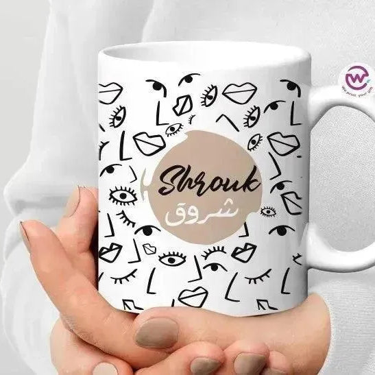 Custom personalized mugs -Names-C - WE PRINT