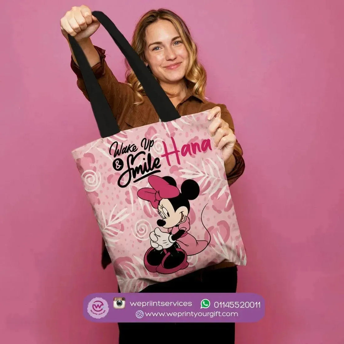 custom tote bag- Canvas - Minnie Mouse - WE PRINT