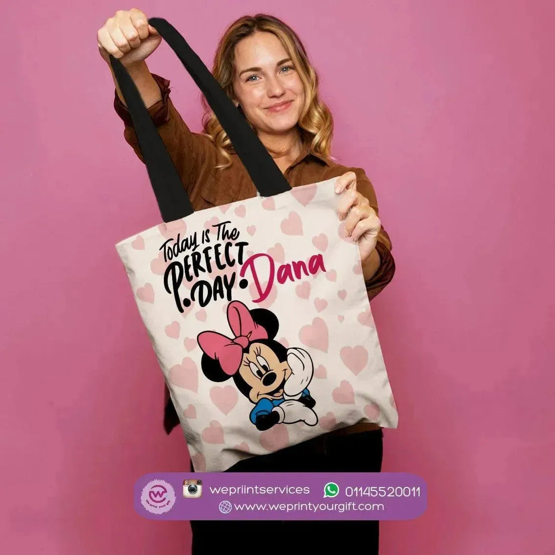 custom tote bag- Canvas - Minnie Mouse - WE PRINT
