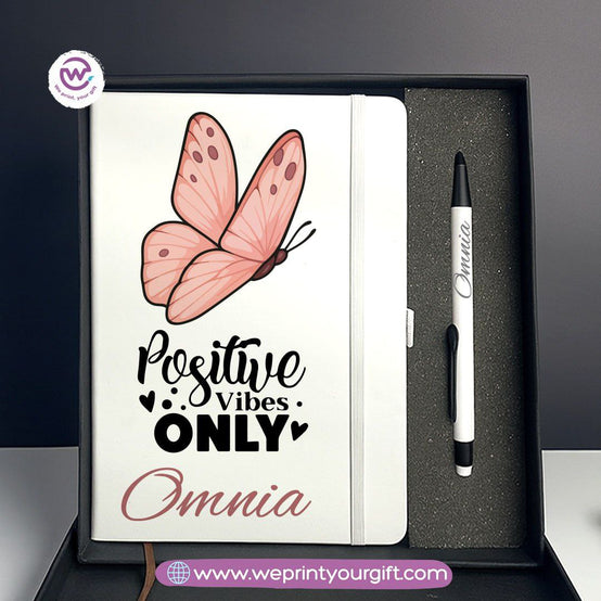 Digital Art Motivational Gift Box – Personalized Notebook & Engraved Pen