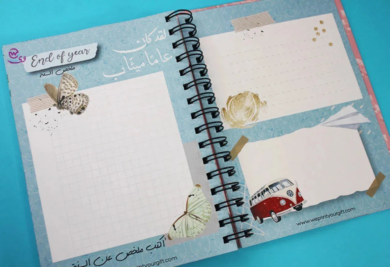 Daily Agenda-Agenda - ( 91 Papers -182 pages )-Flamingos - WE PRINT