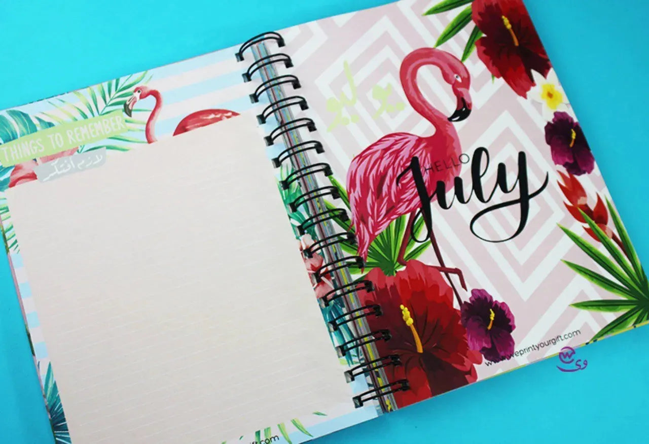 Daily Agenda-Agenda - ( 91 Papers -182 pages )-Flamingos - WE PRINT