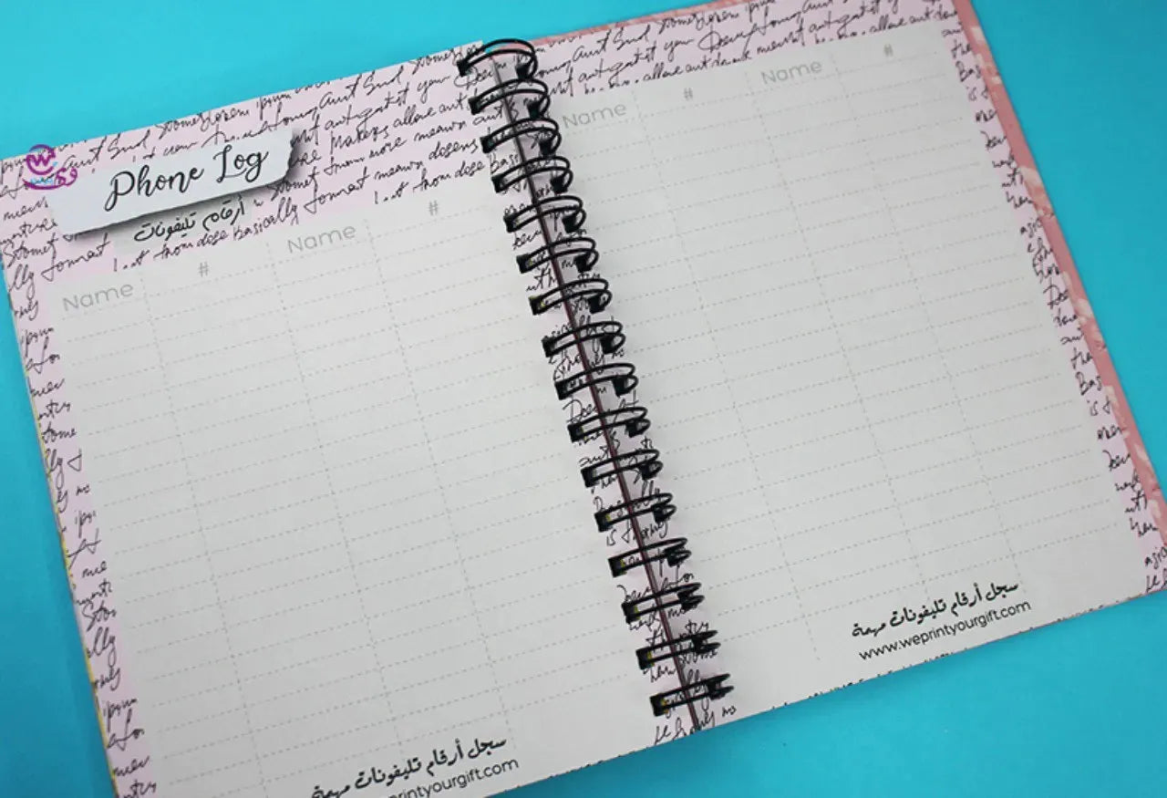 Daily Agenda-Agenda - ( 91 Papers -182 pages )-Flamingos - WE PRINT