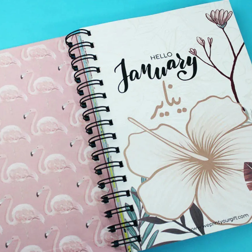 Daily Agenda-Agenda - ( 91 Papers -182 pages )-Flamingos - WE PRINT