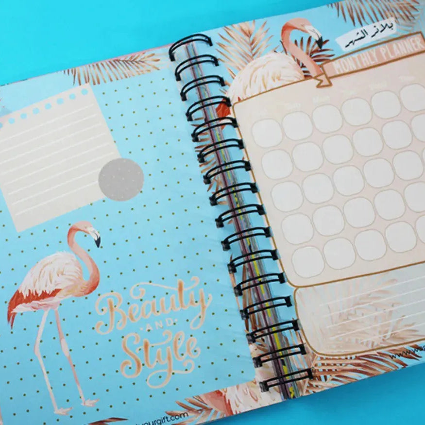 Daily Agenda-Agenda - ( 91 Papers -182 pages )-Flamingos - WE PRINT