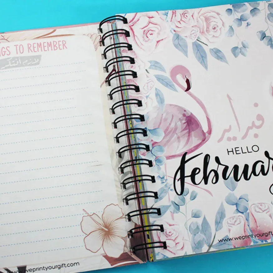 Daily Agenda-Agenda - ( 91 Papers -182 pages )-Flamingos - WE PRINT